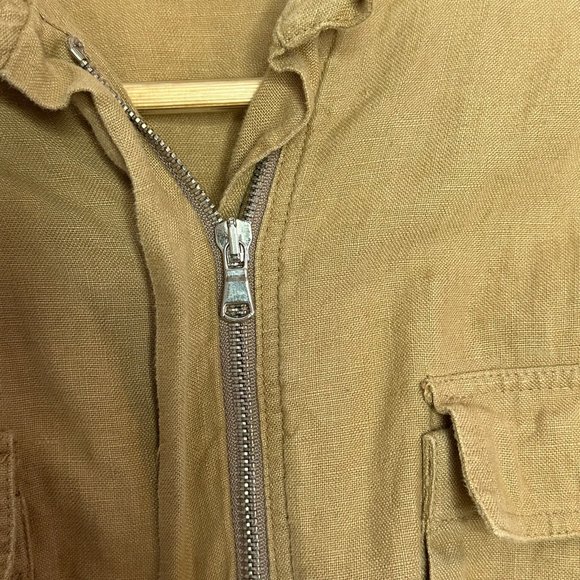 ZARA Jacket Utility cargo safari Tan Khaki Pocket Cropped XS - Picture 9 of 12